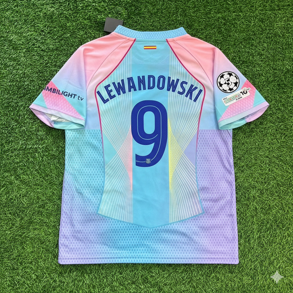 Robert Lewandowski Barcelona Home Miami Sunset 2026 Football Jersey