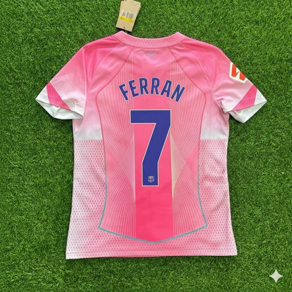 Ferran Torres Barcelona Home Pink 2026 Football Jersey