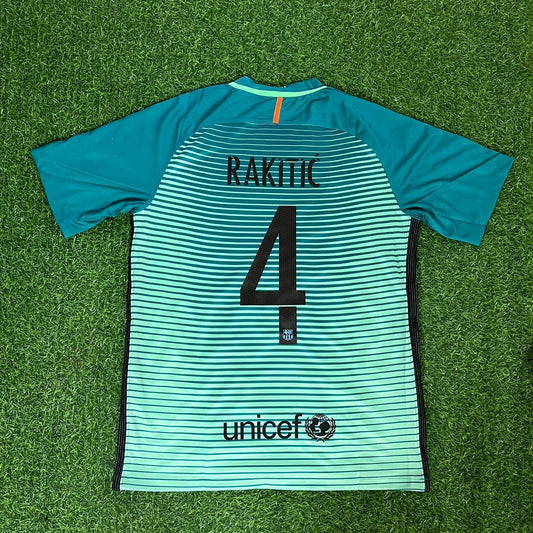 – Ivan Rakitic Barcelona 2016/17 Away Retro Jersey Trikot Maillot Soccer Kit