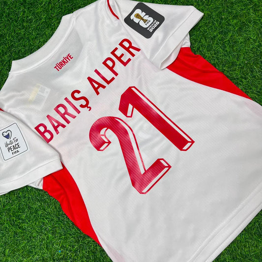 Barış Alper Yılmaz #21 Turkey Türkiye 2026 World Cup KIDS Football Jersey