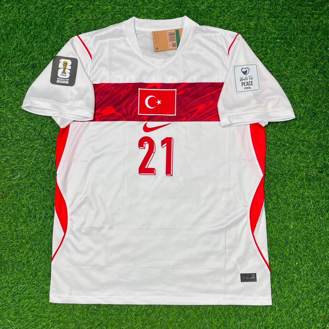Turkey Türkiye World Cup 2026 Barış Alper Yılmaz #21 Away White Football Jersey