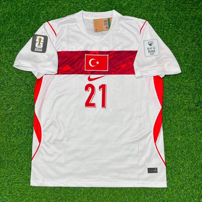 Turkey Türkiye World Cup 2026 Barış Alper Yılmaz #21 Away White Football Jersey