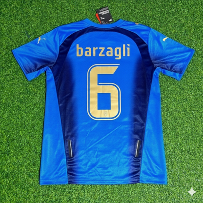 Italy World Cup 2006 Andrea Barzagli 6 - Final Retro Football Jersey