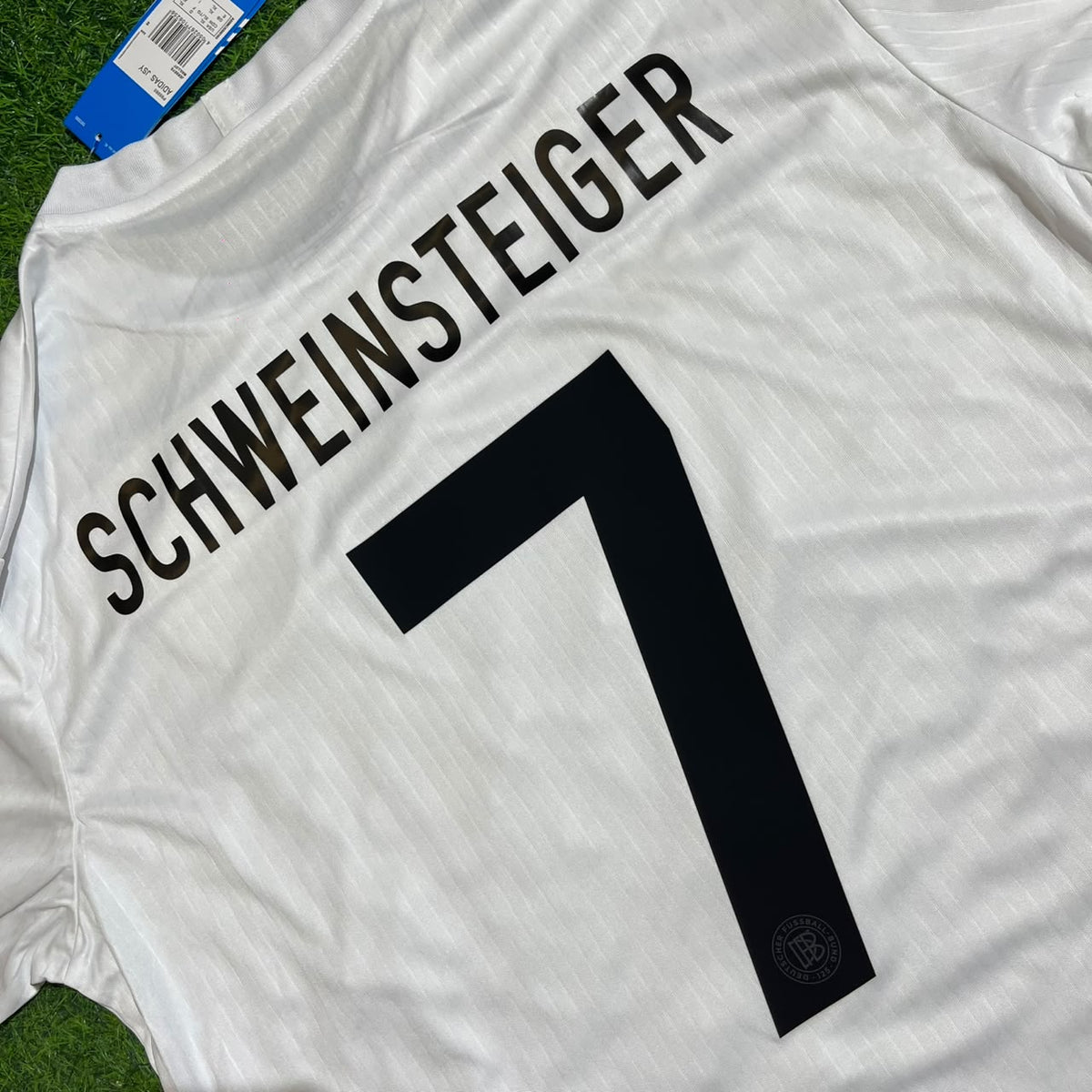 Germany Bastian Schweinsteiger 125 Year Special White Long Sleeve Football Jersey