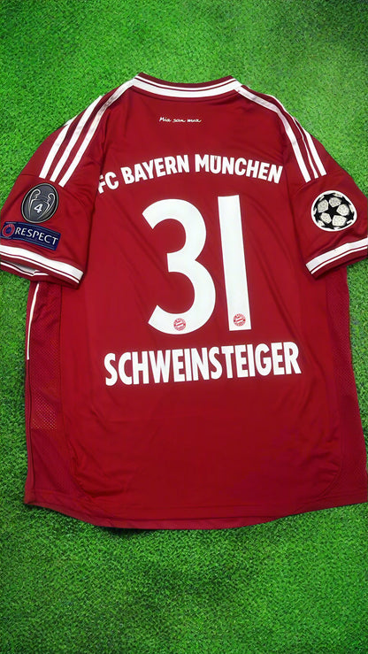 Bastian Schweinsteiger Bayern Munich 2013 Champions League Wembley Final Long Sleeve Football Jersey Kit