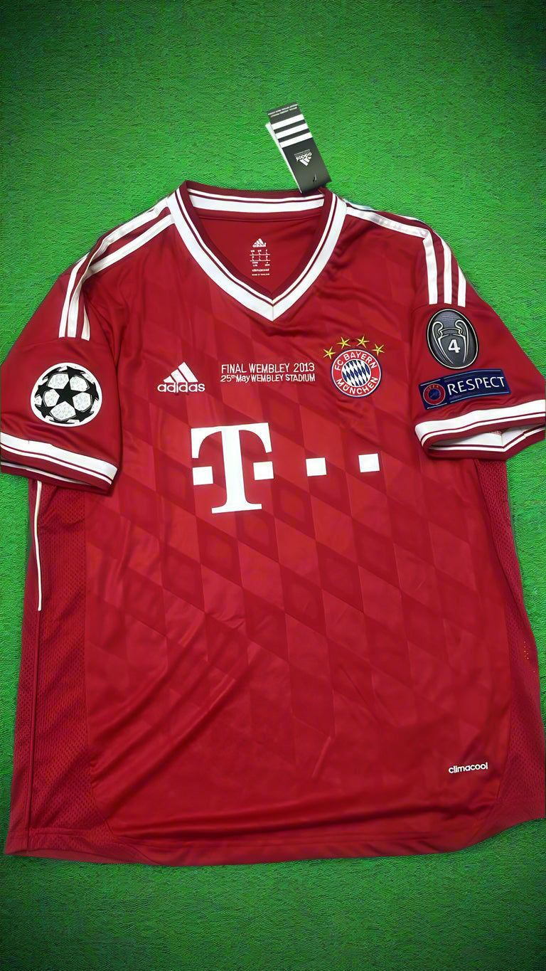 Bastian Schweinsteiger Bayern Munich 2013 Champions League Wembley Final Long Sleeve Football Jersey Kit