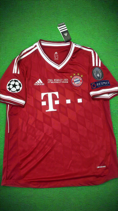 Bastian Schweinsteiger Bayern Munich 2013 Champions League Wembley Final Long Sleeve Football Jersey Kit