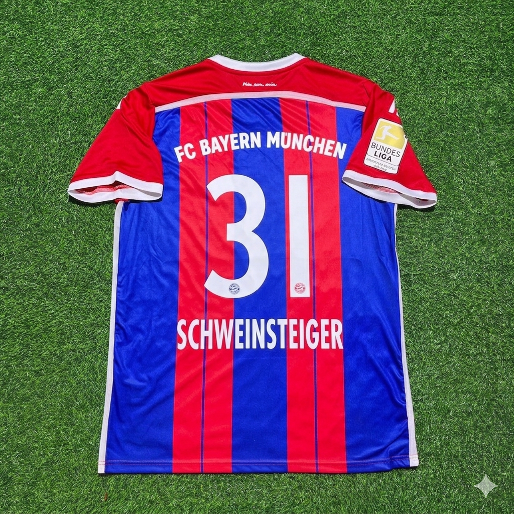 Bastian Schweinsteiger #31 Bayern Munich 2014 2015 Home Retro Patch Football Jersey