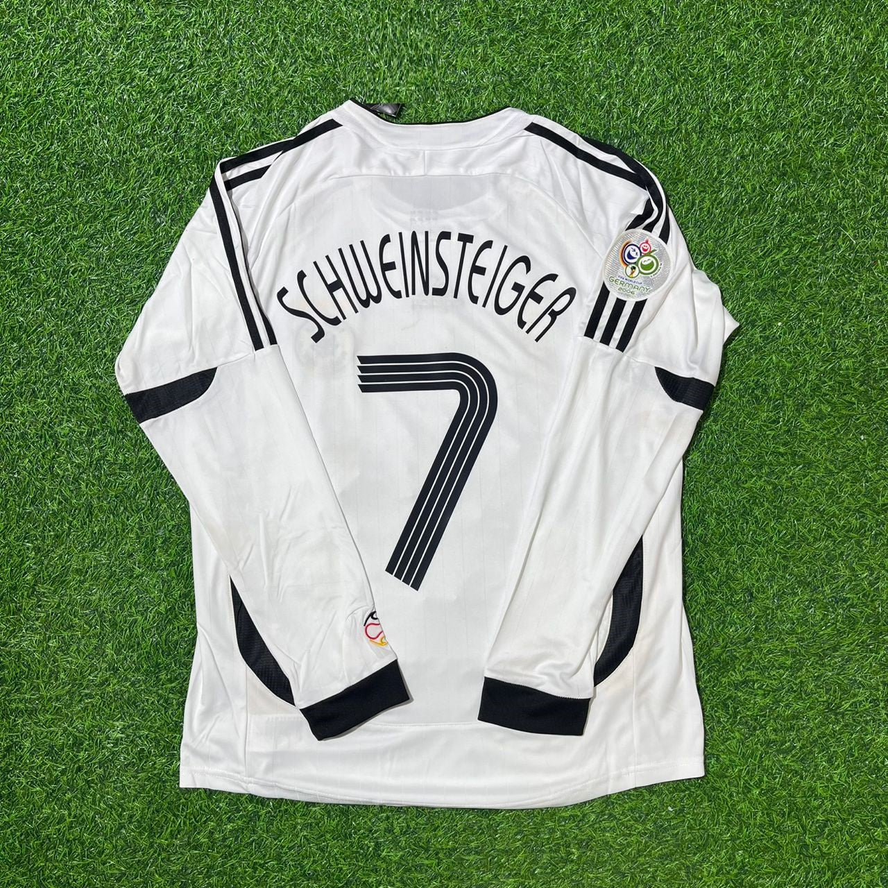 Germany World Cup 2006 Bastian Schweinsteiger Long Sleeve White Football Jersey