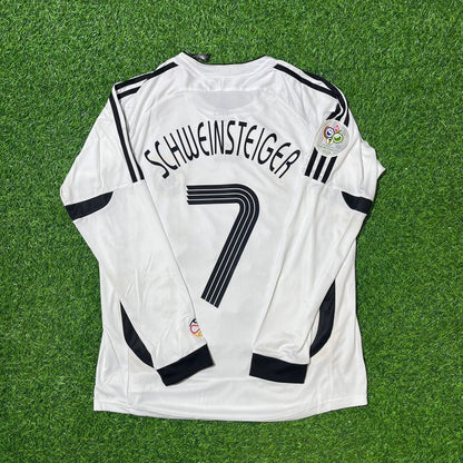 Germany World Cup 2006 Bastian Schweinsteiger Long Sleeve White Football Jersey