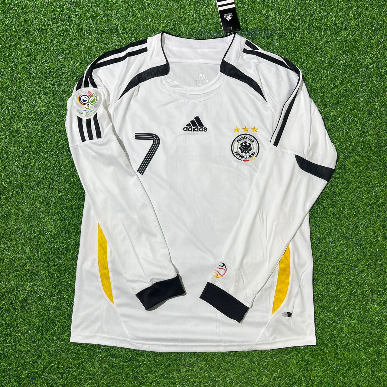 Germany World Cup 2006 Bastian Schweinsteiger Long Sleeve White Football Jersey