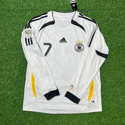 Germany World Cup 2006 Bastian Schweinsteiger Long Sleeve White Football Jersey