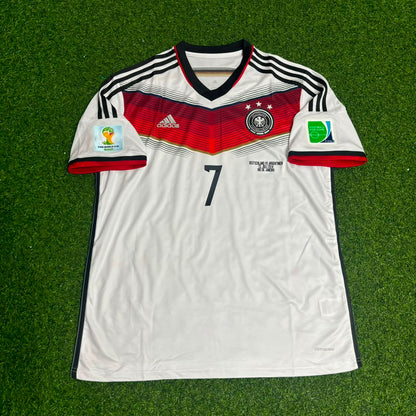 Germany World Cup 2014 Bastian Schweinsteiger - Deutschland White Retro Football Jersey Kit