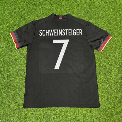 Bastian Schweinsteiger #7 Germany Black Retro Football Jersey Paradise Edition