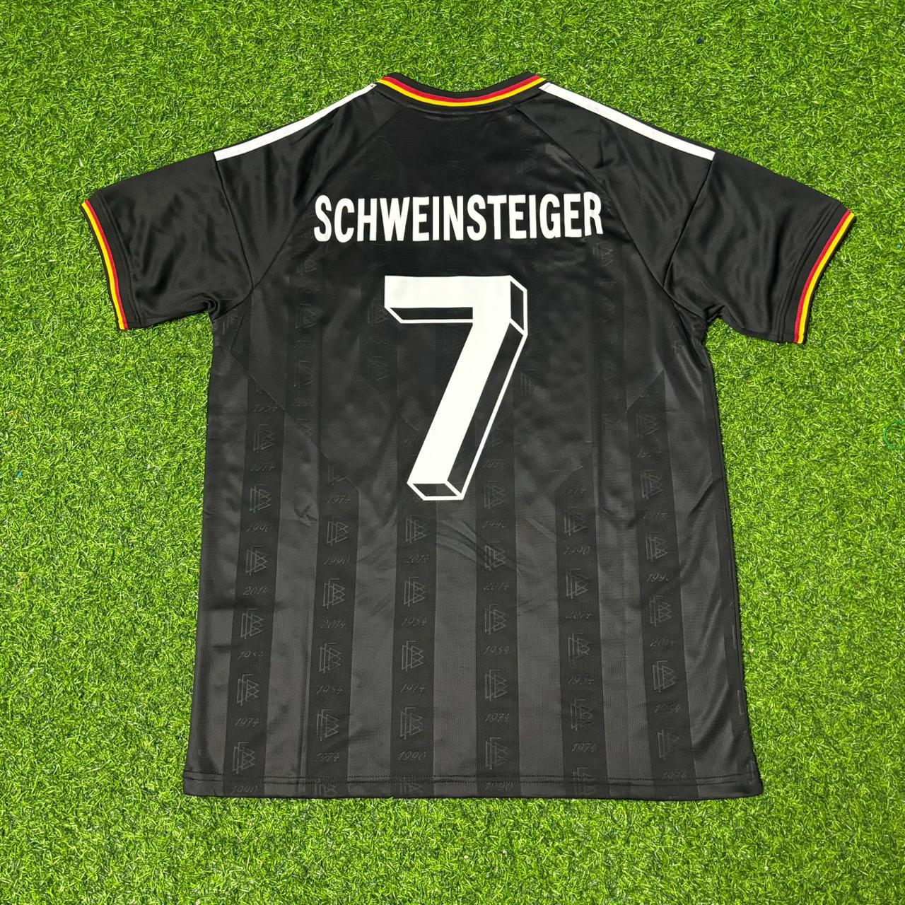 Bastian Schweinsteiger Germany Black Retro Vintage Football Jersey Kit