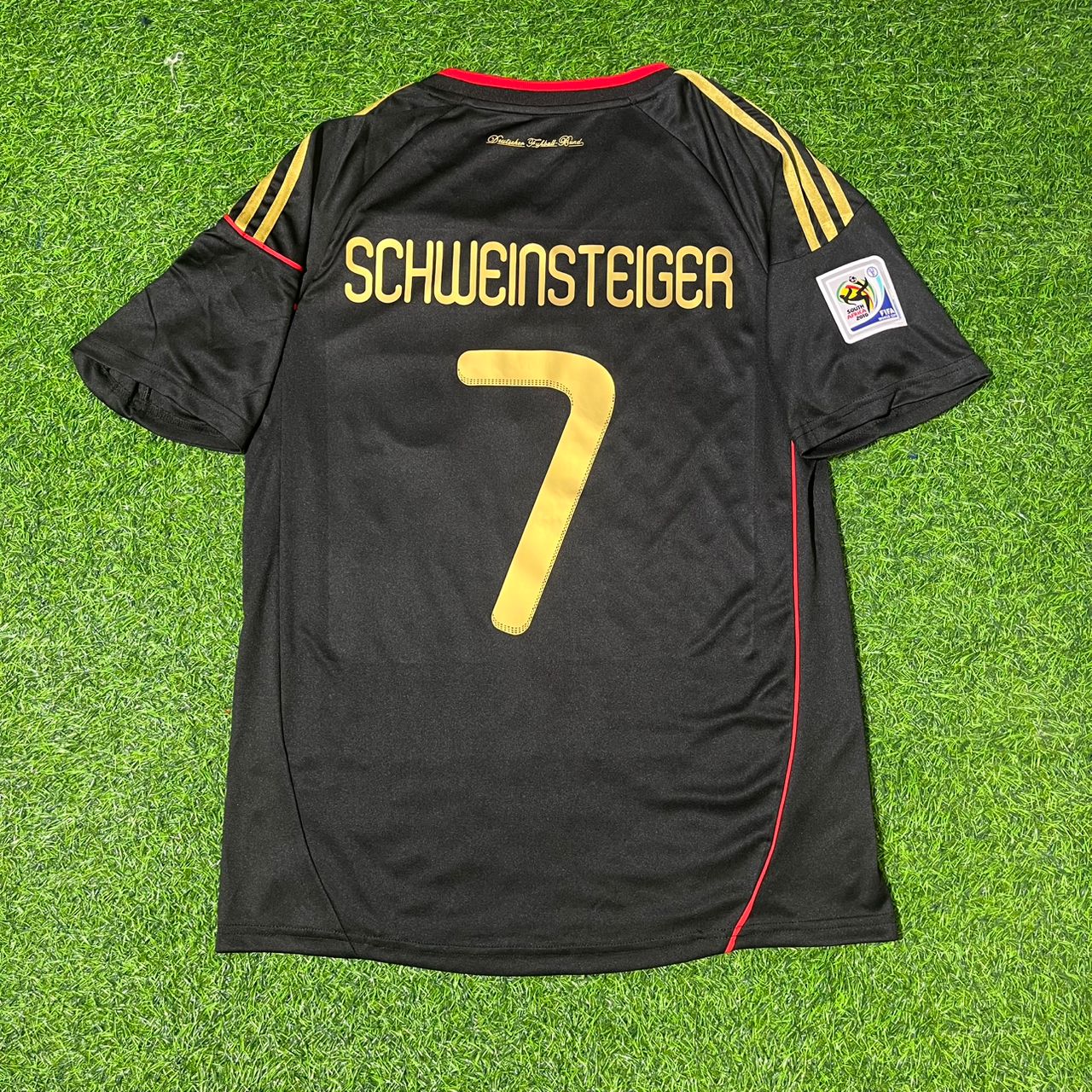 Germany World Cup 2010 Bastian Schweinsteiger - Deutschland Black Football Jersey