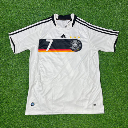 Germany EURO 2008 Bastian Schweinsteiger Retro Football Jersey Kit