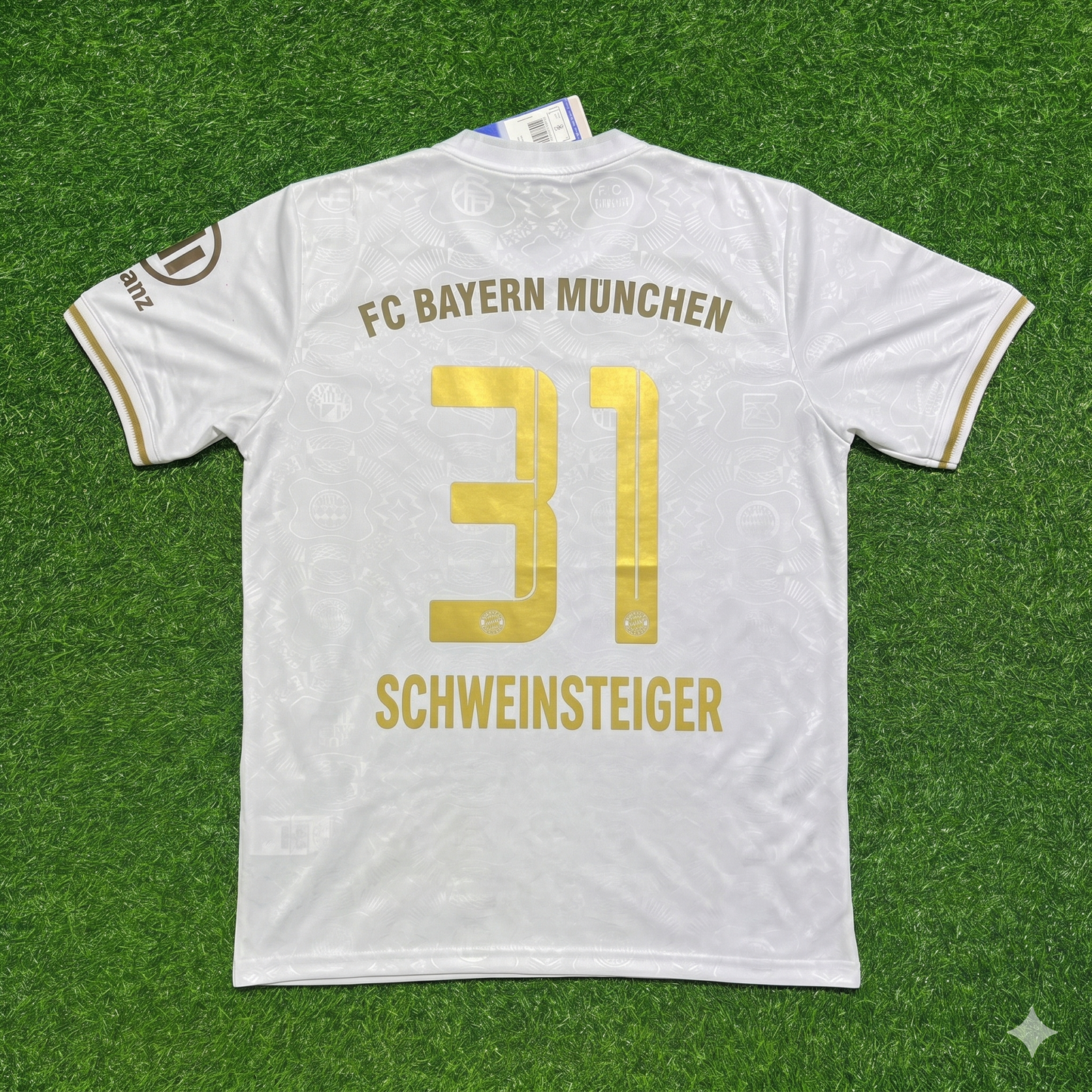 Bastian Schweinsteiger #31 FC Bayern München 125 Years Anniversary Special-Edition White Football Jersey