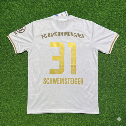 Bastian Schweinsteiger #31 FC Bayern München 125 Years Anniversary Special-Edition White Football Jersey