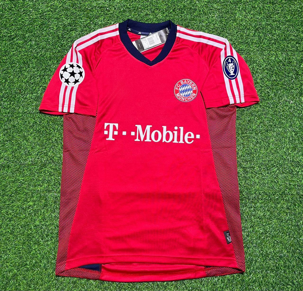 FC Bayern München 2002/2003 Season Home Red Retro Football Jersey