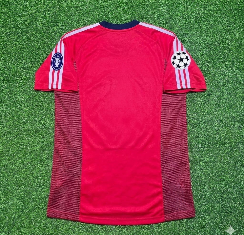 FC Bayern München 2002/2003 Season Home Red Retro Football Jersey