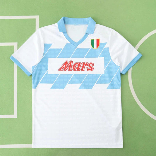 S.S.C 91/93 Season Napoli Away White Retro Jersey Trikot Soccer Kit