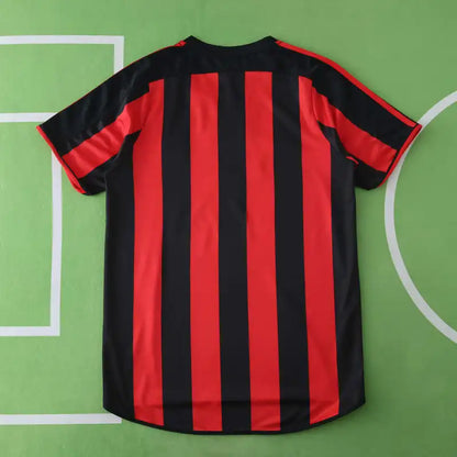AC Milan 03/04 Season Home Black And Red Retro Football Jersey