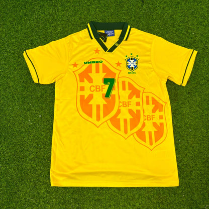 Brazil World Cup 1994 Bebeto #7 Final Retro Football Jersey