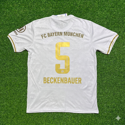 Franz Beckenbauer #5 FC Bayern München 125 Years Anniversary Special-Edition White Football Jersey