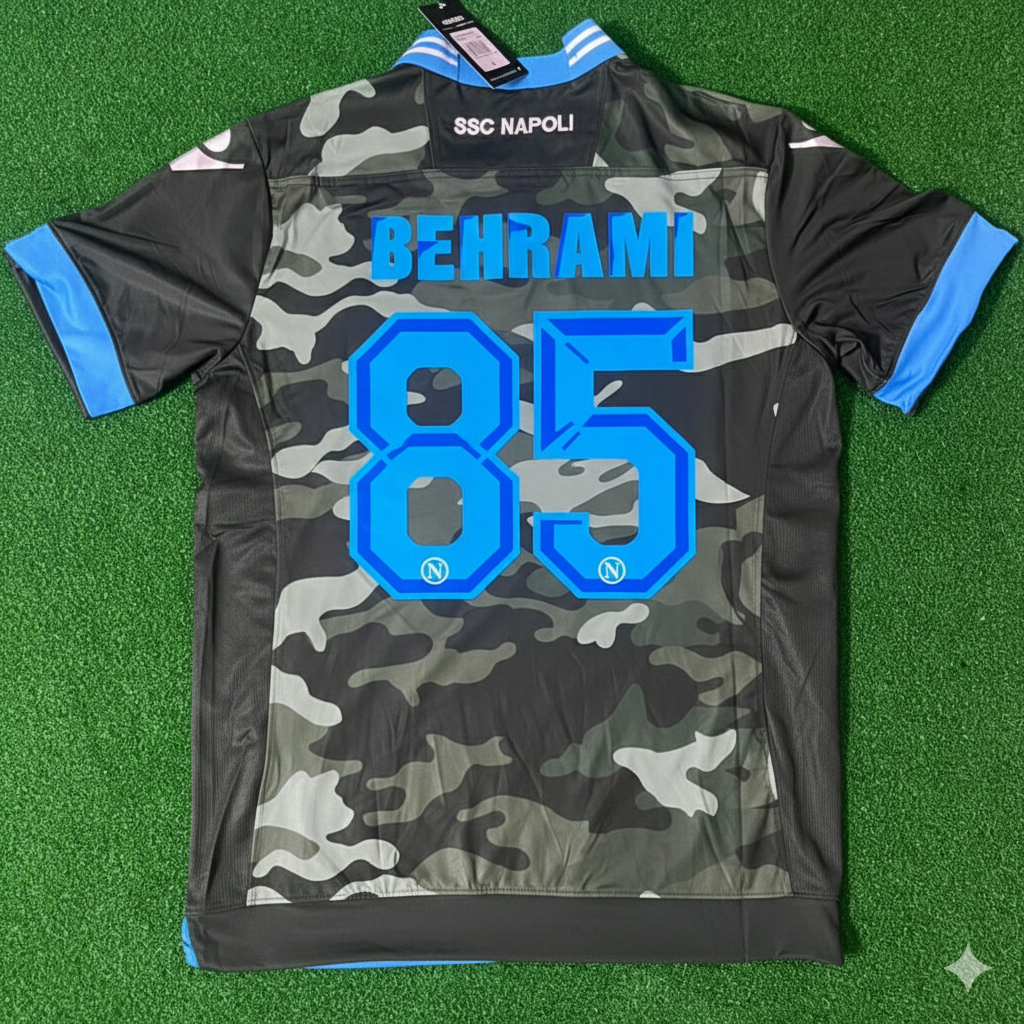 Valon Behrami 85 Napoli 2013/14 Retro Football Jersey Kit