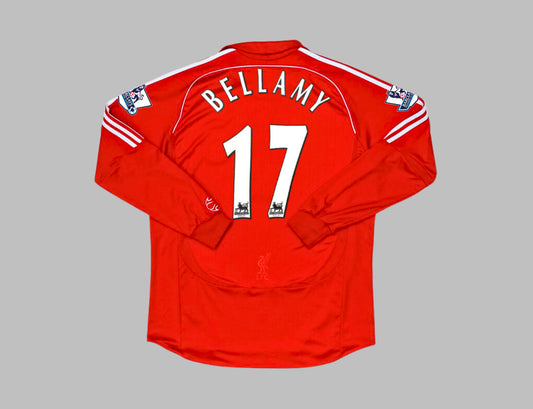 Craig Bellamy Liverpool 2007-2008 Red Retro Kit Jersey Trikot Maillot
