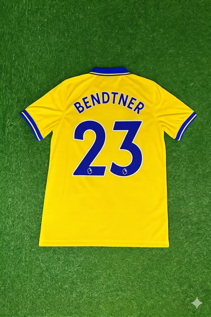 Nicklas Bendtner Arsenal 2013/2014 Yellow Retro Football Jersey Kit