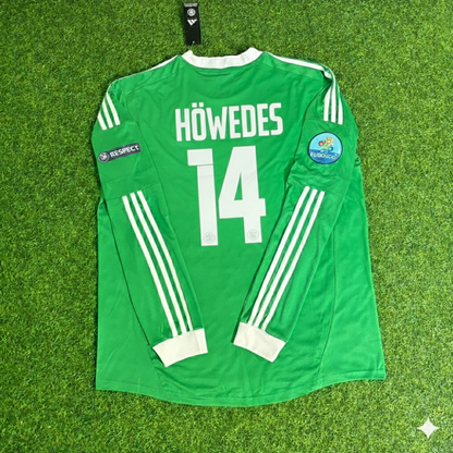 Germany EURO 2012 Benedikt Höwedes Long Sleeve Green Retro Football Jersey