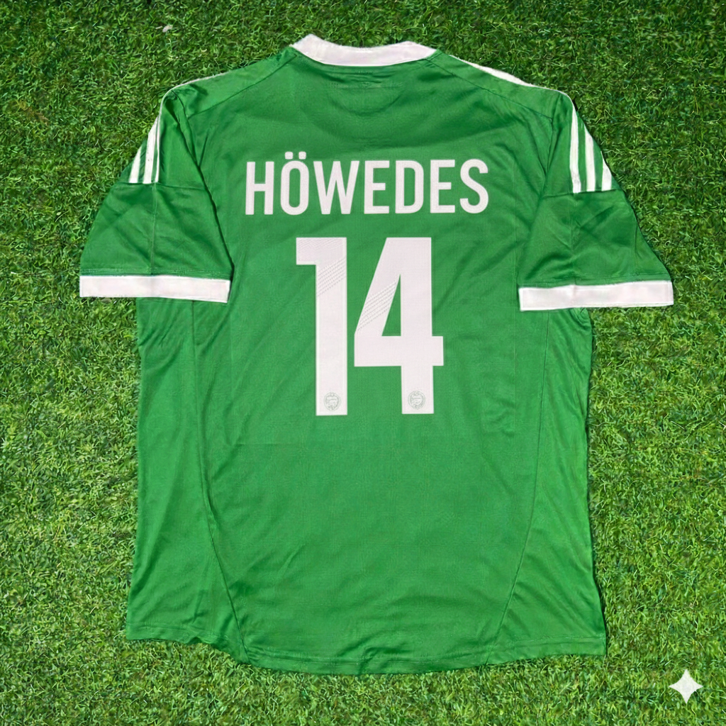 Germany EURO 2012 Benedikt Höwedes Green Retro Football Jersey
