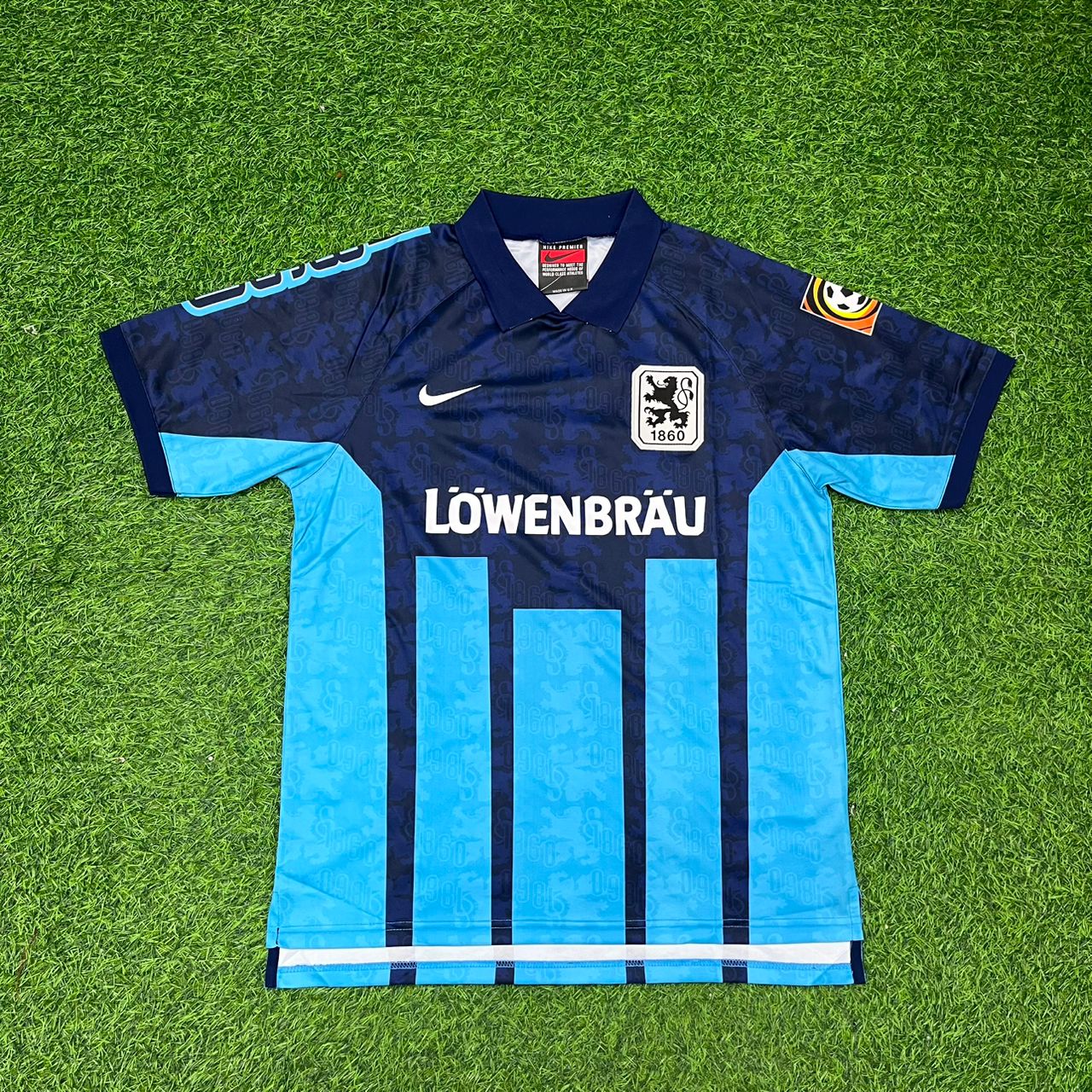 Benjamin Lauth TSV 1860 Munchen Blaues Heim Retro Fussballtrikot Jersey