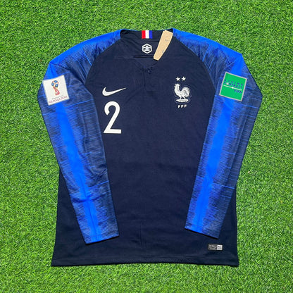 France World Cup 2018 Benjamin Pavard Final Long Sleeve Retro Football Jersey Kit