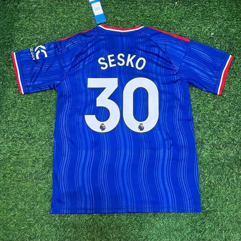 Benjamin Sesko #30 Manchester United Blue 2027 Football Jersey