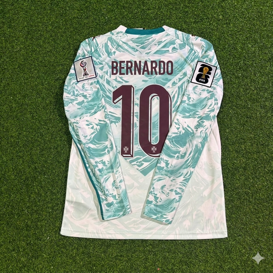 Bernardo Silva #10 Portugal 2026 World Cup Away Long Sleeve Football Jersey