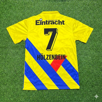 Bernd Hölzenbein Eintracht Frankfurt Retro Yellow Football Jersey Kit
