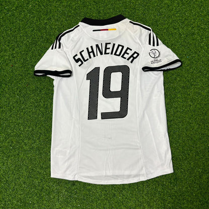 Germany World Cup 2002 Bernd Schneider Deutschland White Retro Football Jersey