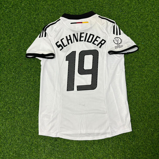 Germany World Cup 2002 Bernd Schneider Deutschland White Retro Football Jersey
