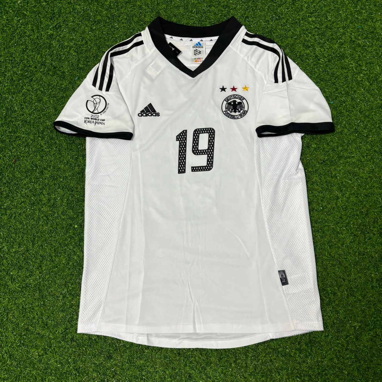Germany World Cup 2002 Bernd Schneider Deutschland White Retro Football Jersey