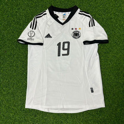 Germany World Cup 2002 Bernd Schneider Deutschland White Retro Football Jersey