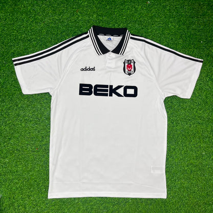Besiktas 1996/1997 White Away Retro Football Football Jersey