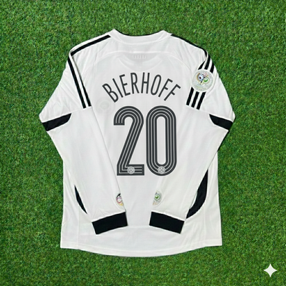 Oliver Bierhoff Germany World Cup Long Sleeve White Retro Football Jersey Kit