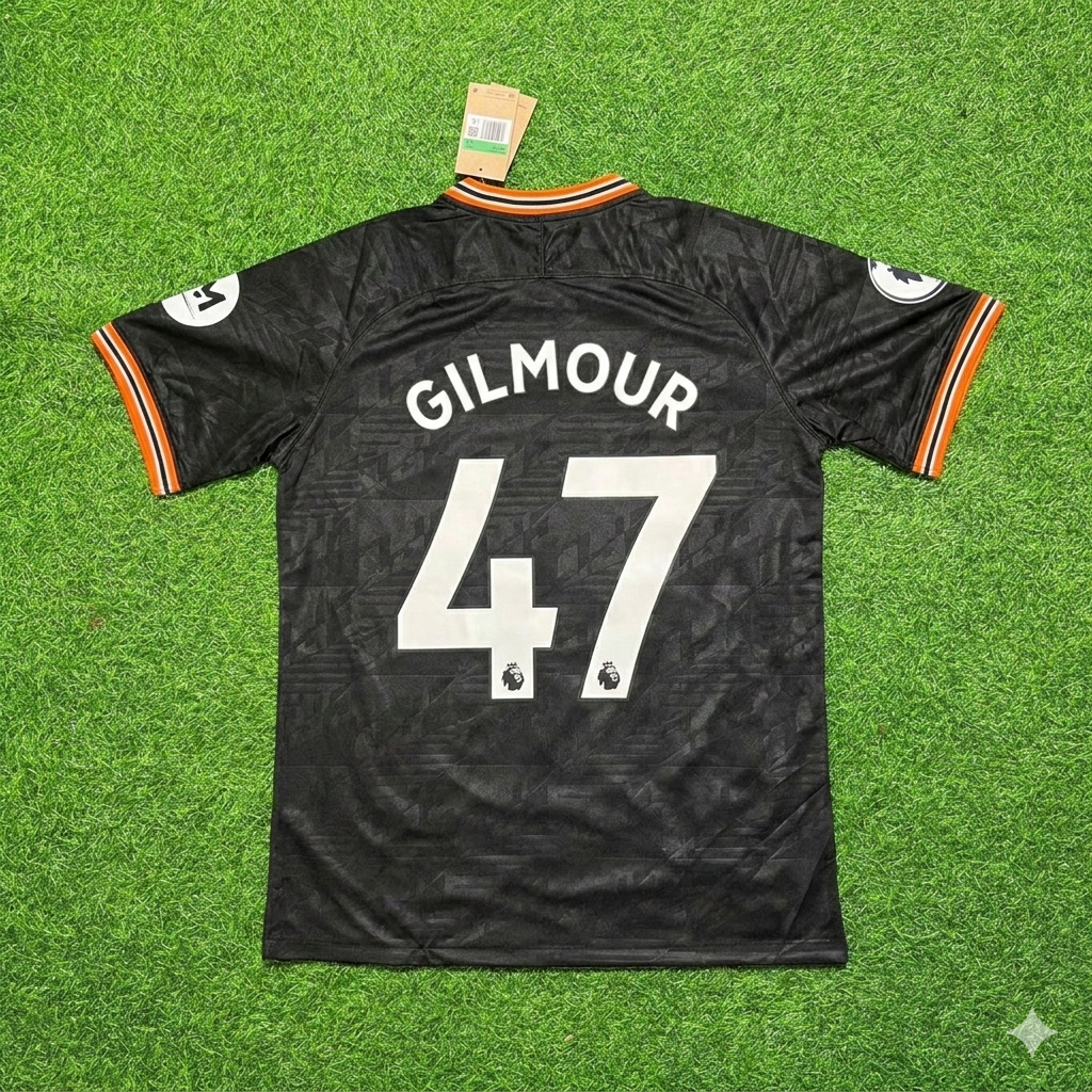 Billy Gilmour 47- Chelsea 2019/2020 Away Black Retro Football Jersey Collection