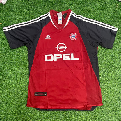 Bixente Lizarazu Bayern Munich 2001/2002 Red Retro Football Jersey Kit