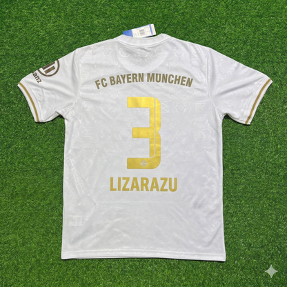 Bixente Lizarazu #3 FC Bayern München 125 Years Anniversary Special-Edition White Football Jersey