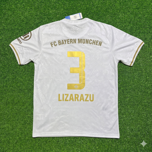 Bixente Lizarazu #3 FC Bayern München 125 Years Anniversary Special-Edition White Football Jersey