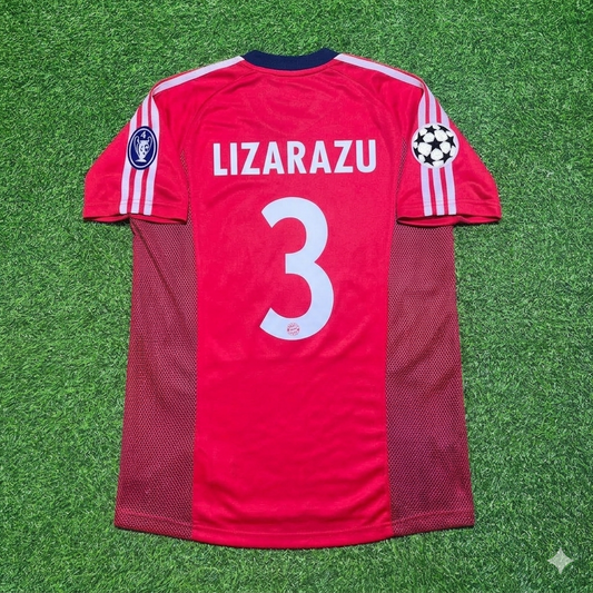 Bixente Lizarazu Bayern München 2002/2003 Season Home Red Retro Football Jersey